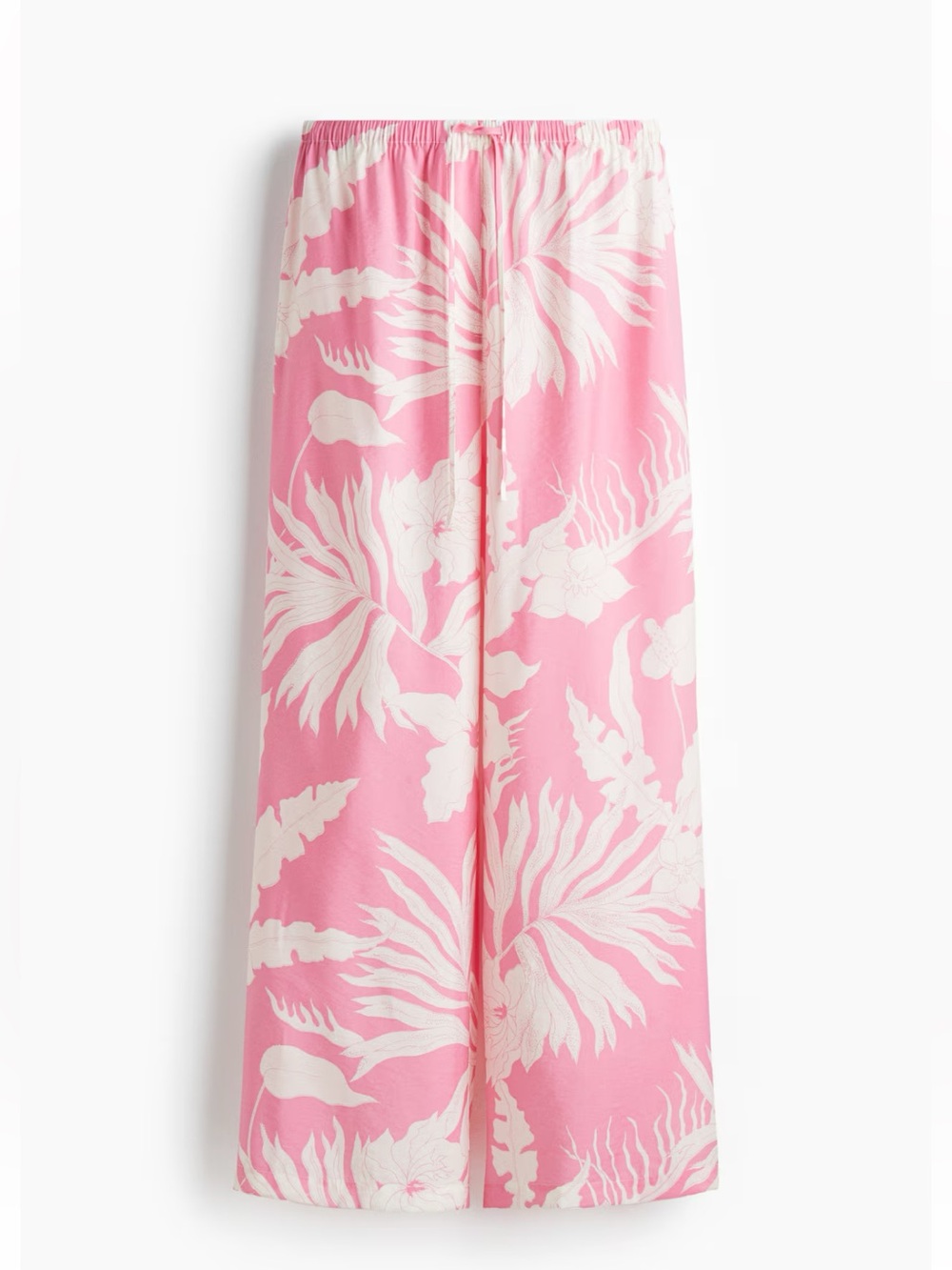 Pink Floral Wide-Leg Lounge Pants